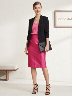 BCBGMaxAzria Vibrant Pink Pencil Skirt
